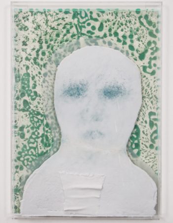 Z CYKLU TVÁŘE A FRAGMENTY, ASAMBLÁŽ, PORCELÁN, PAPÍR, PLEXI, 2007